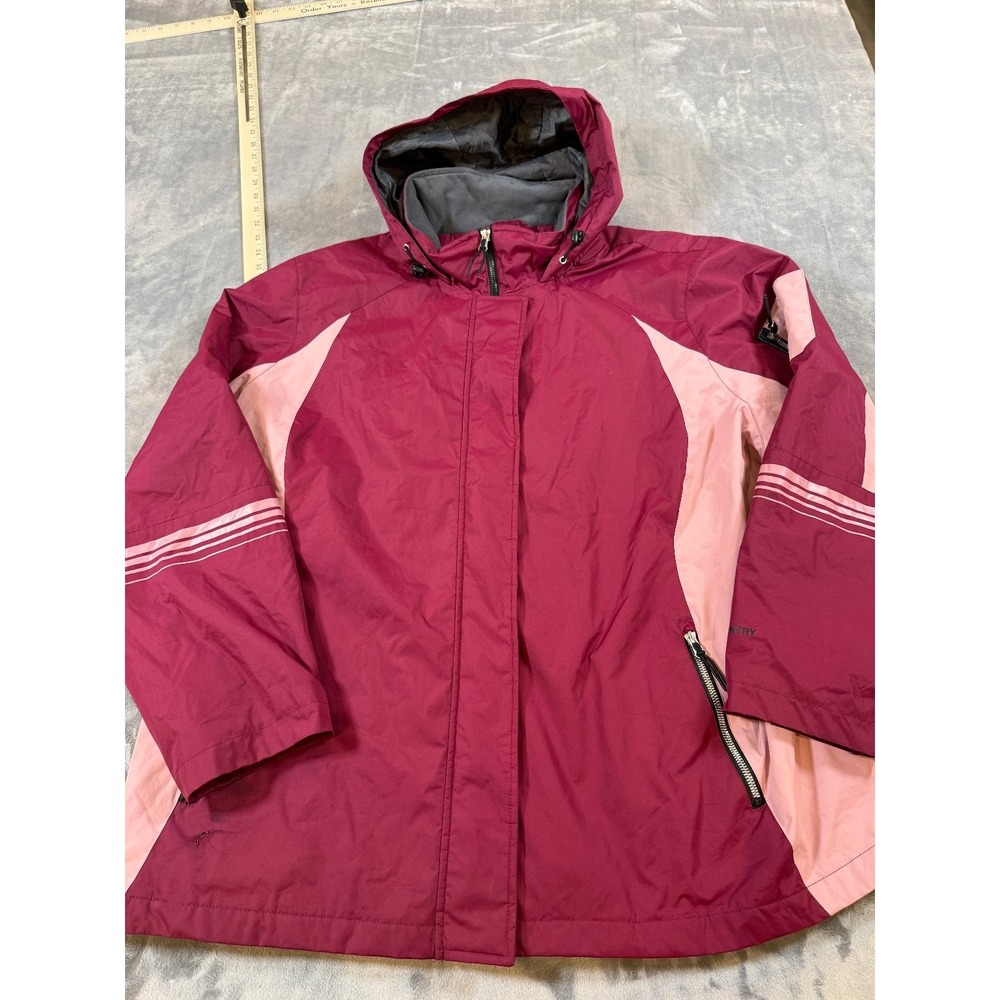 Free Country Radiance Women's 3X Plus Size Burgundy Pink Hooded Winter Ski